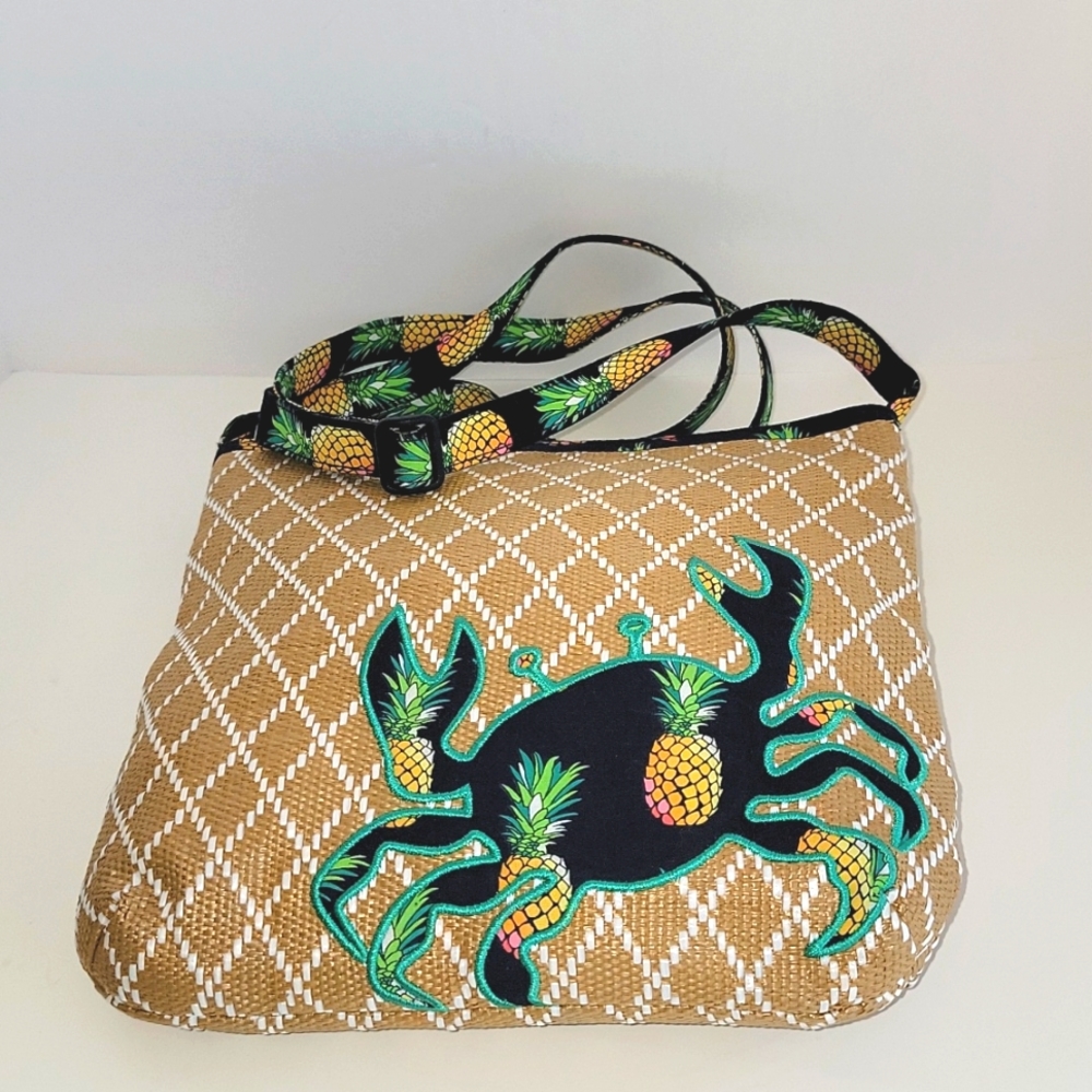 Vera Bradley Beach Crossbody Jute Bag Gem